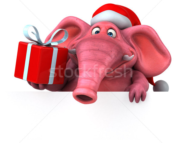 Roze olifant 3d illustration bier gek dier Stockfoto © julientromeur