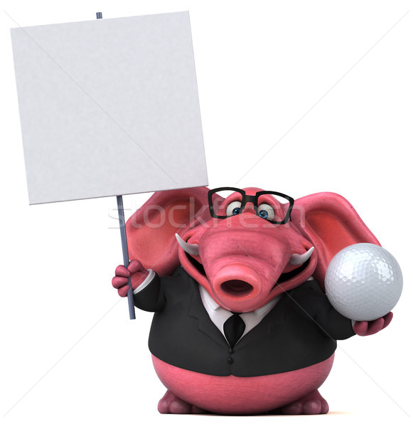 Pink elephant - 3D Illustration Stock photo © julientromeur