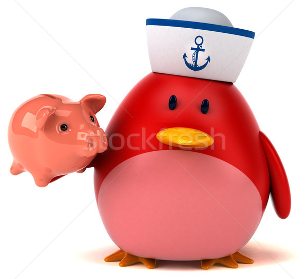 Red bird - 3D Illustration Stock photo © julientromeur