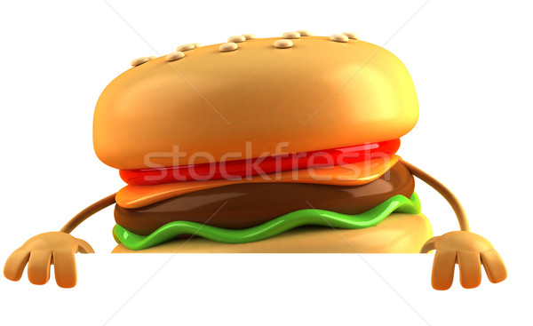 Stok fotoğraf: Hamburger · gıda · ekmek · et · yağ · yeme