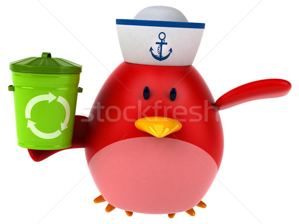 Red bird - 3D Illustration Stock photo © julientromeur