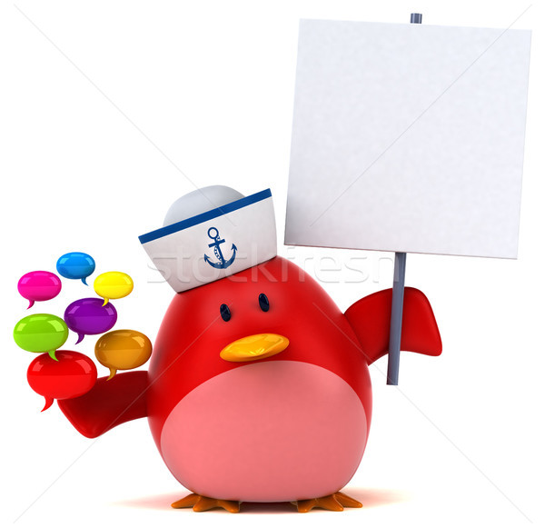 Red bird - 3D Illustration Stock photo © julientromeur