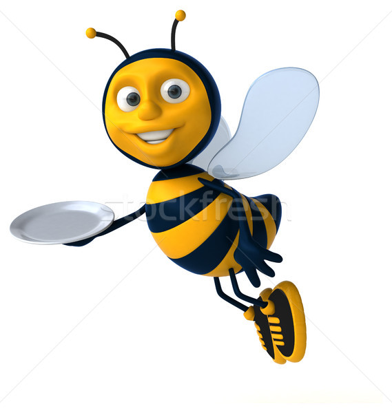 Spaß Biene Essen Arbeitnehmer Platte Honig Stock foto © julientromeur