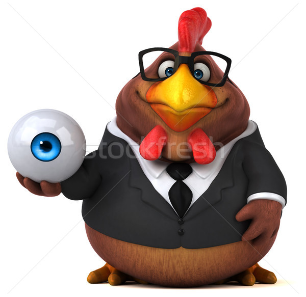 Fun chicken - 3D Illustration Stock photo © julientromeur