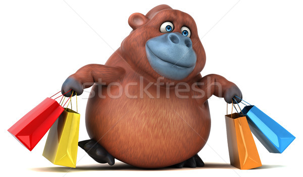 Fun Orangutan - 3D Illustration Stock photo © julientromeur