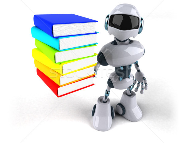 Stok fotoğraf: Robot · kitap · teknoloji · Retro · gelecek · öğretmek