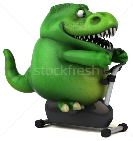 Amusement dinosaures 3d illustration fitness gymnase vélo [[stock_photo]] © julientromeur