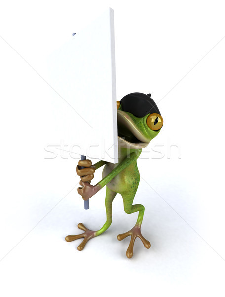 Сток-фото: весело · лягушка · зеленый · тропические · 3D · Франция