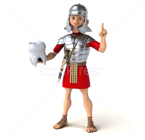Romeinse soldaat tanden tandarts zwaard strijd Stockfoto © julientromeur