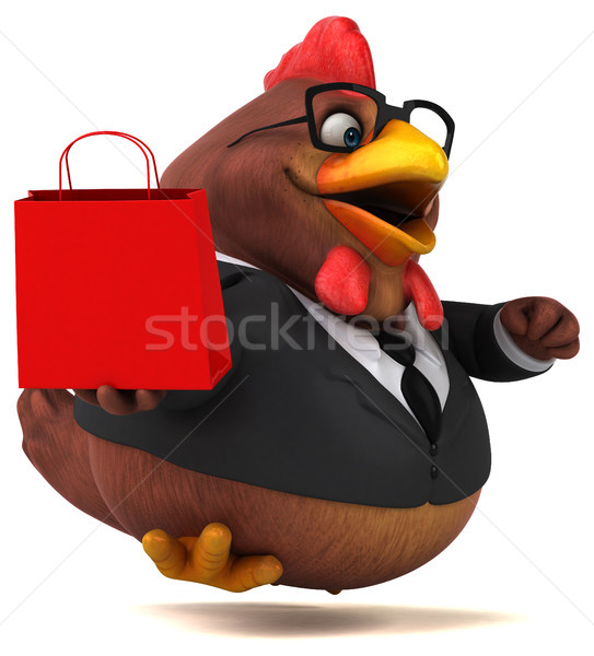 Divertimento pollo illustrazione 3d business uccello finanziare Foto d'archivio © julientromeur