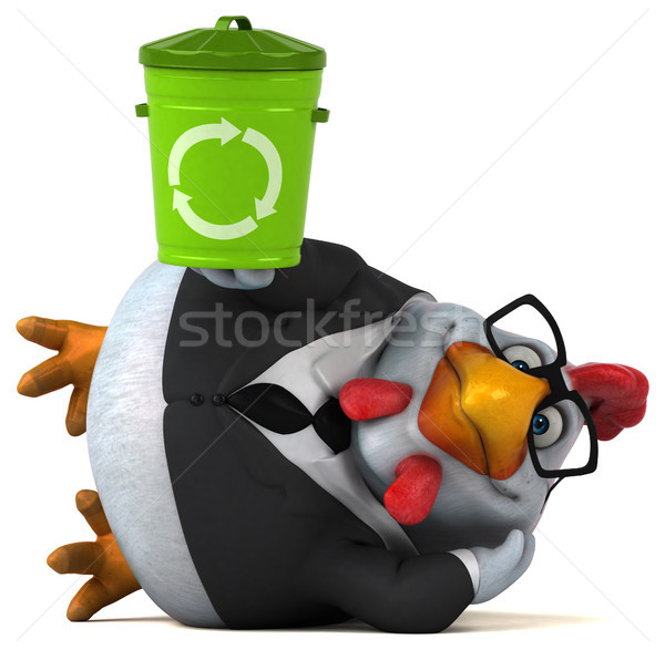 Fun chicken - 3D Illustration Stock photo © julientromeur