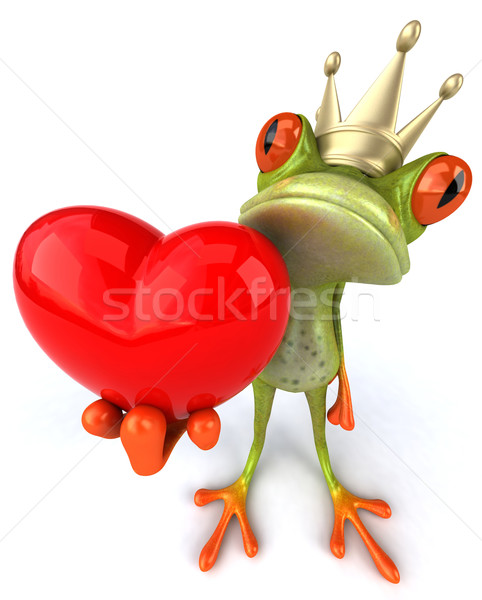 Zdjęcia stock: żaba · miłości · zielone · zwierząt · środowiska · ilustracja