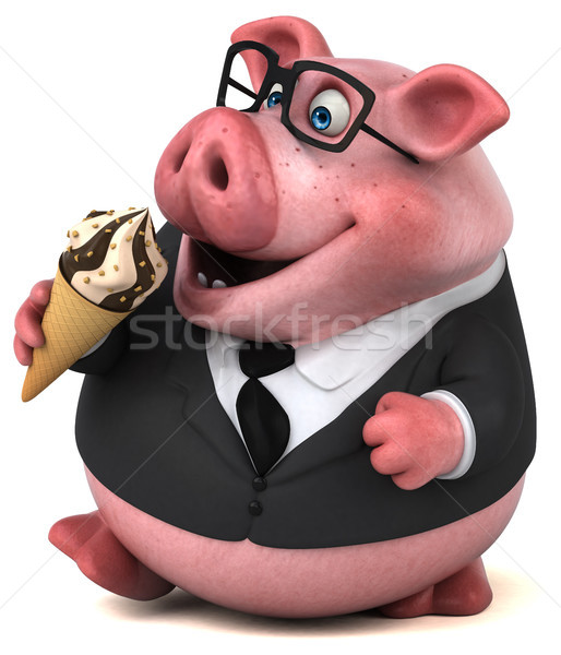 Fun pig - 3D Illustration Stock photo © julientromeur