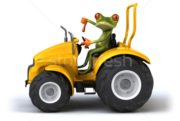 Zabawy żaba kraju ciągnika rolnik maszyn Zdjęcia stock © julientromeur