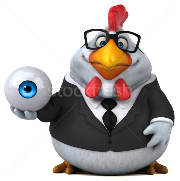 Fun chicken - 3D Illustration Stock photo © julientromeur