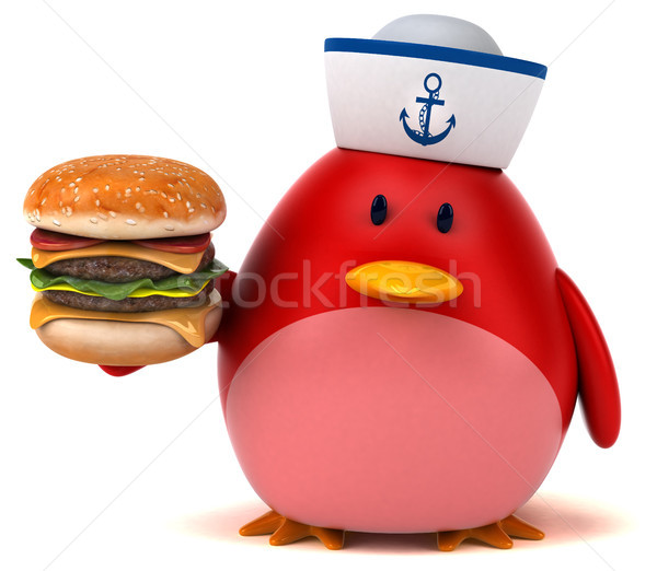 Red bird - 3D Illustration Stock photo © julientromeur