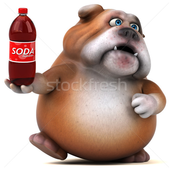 Fun bulldog - 3D Illustration Stock photo © julientromeur