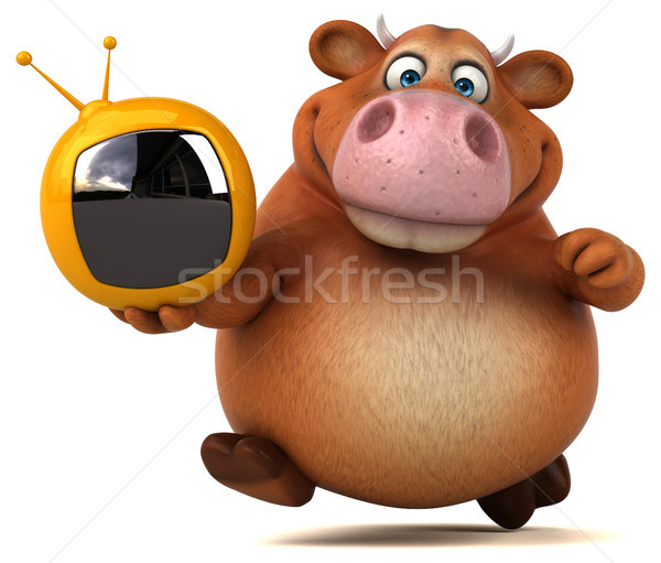 Fun cow - 3D Illustration Stock photo © julientromeur