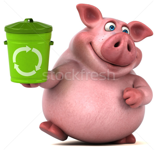 Diversão porco ilustração 3d comida gordura animal Foto stock © julientromeur