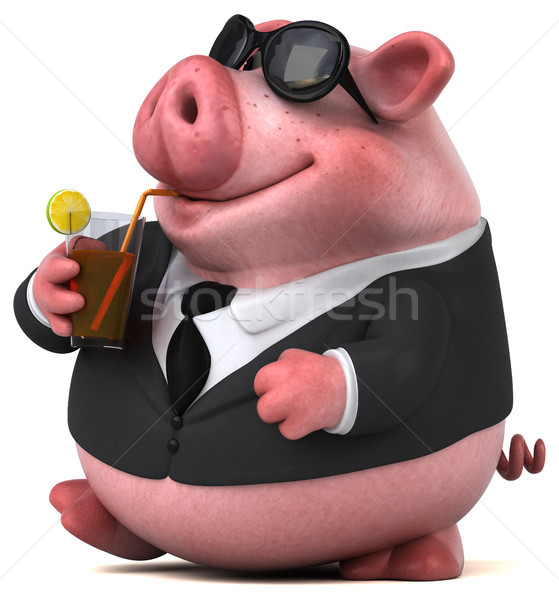 Fun pig - 3D Illustration Stock photo © julientromeur