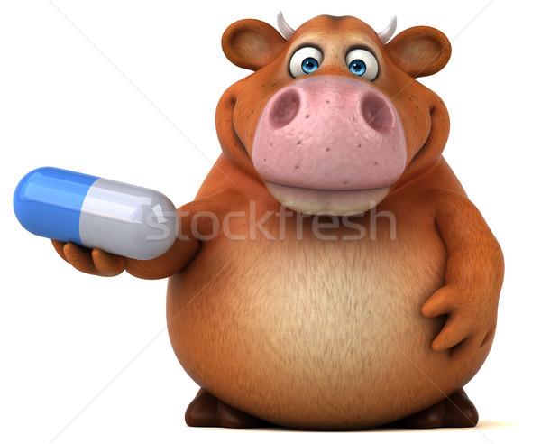 Fun cow - 3D Illustration Stock photo © julientromeur