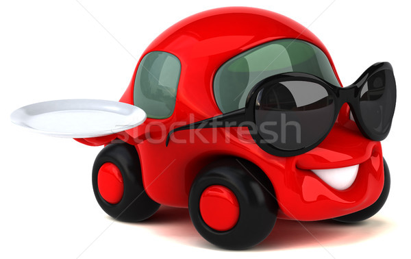Spaß Auto 3D-Darstellung Straße Metall Geschwindigkeit Stock foto © julientromeur