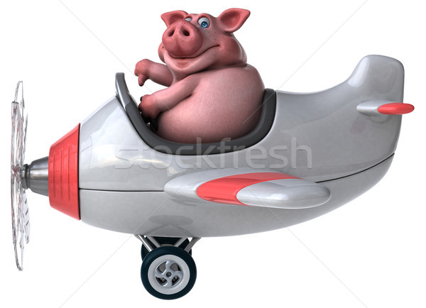 Amusement porc 3d illustration ferme animaux agriculture [[stock_photo]] © julientromeur