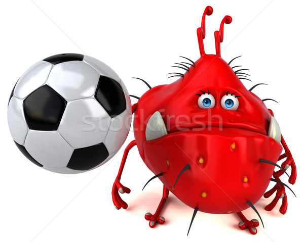 Spaß Keim 3D-Darstellung Sport Ball Grafik Stock foto © julientromeur