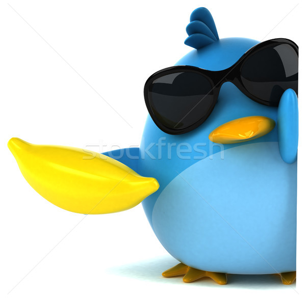 [[stock_photo]]: Bleu · oiseau · 3d · illustration · internet · fruits · art