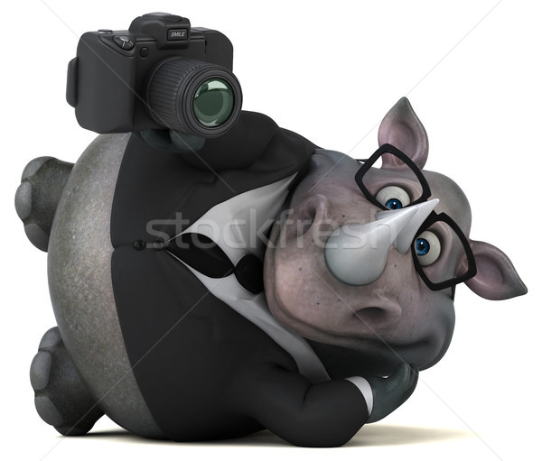 Fun rhinoceros - 3D Illustration Stock photo © julientromeur