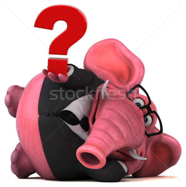 Pink elephant - 3D Illustration Stock photo © julientromeur