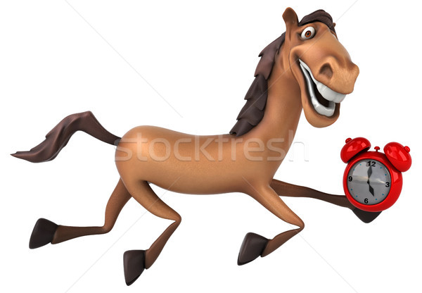 весело лошади часы работу зубов голову Сток-фото © julientromeur