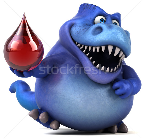 Foto stock: Diversão · dinossauro · ilustração · 3d · vermelho · dentes · cair