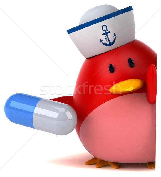 Red bird - 3D Illustration Stock photo © julientromeur