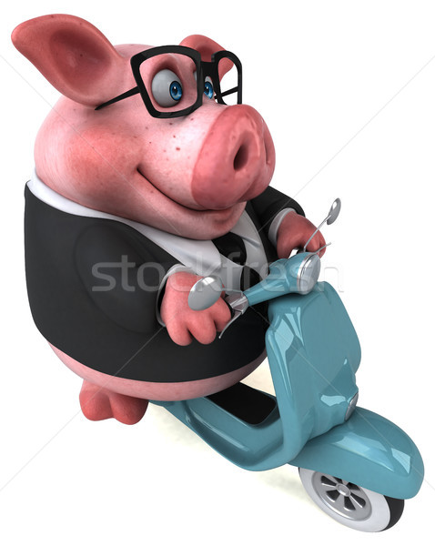 Stock photo: Fun pig - 3D Illustration
