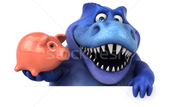 Jókedv dinoszaurusz 3d illusztráció pénzügy fogak állat Stock fotó © julientromeur
