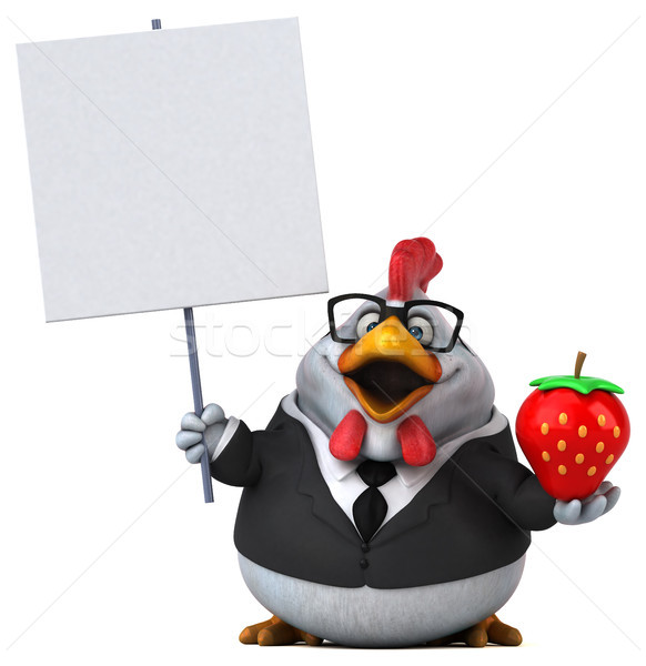 Stock photo: Fun chicken - 3D Illustration