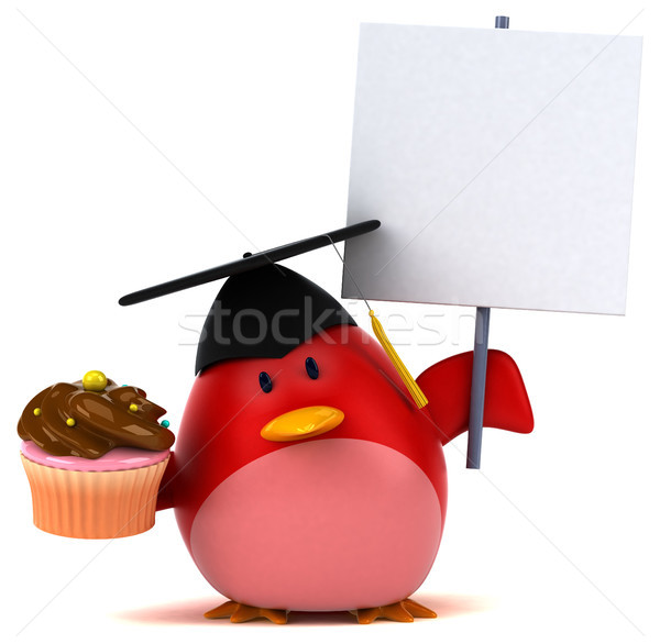 Red bird - 3D Illustration Stock photo © julientromeur