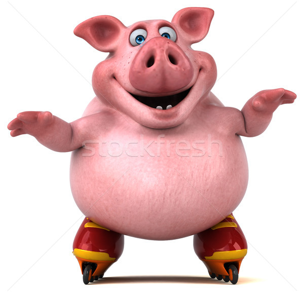 Fun pig - 3D Illustration Stock photo © julientromeur