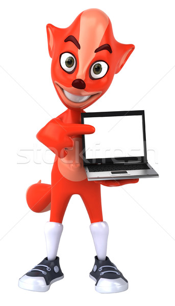 Raposa natureza laptop vermelho animal pele Foto stock © julientromeur