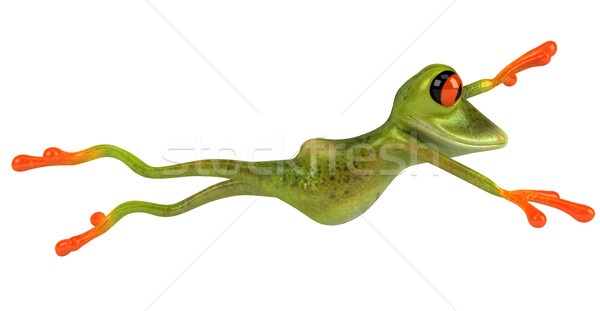 Zabawy żaba charakter zielone zwierząt środowiska Zdjęcia stock © julientromeur