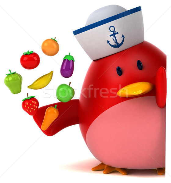 Red bird - 3D Illustration Stock photo © julientromeur