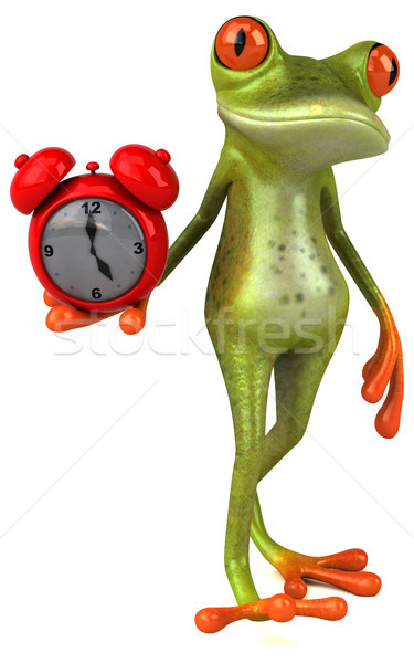 весело лягушка глаза часы природы 3D Сток-фото © julientromeur