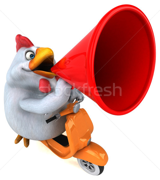 Fun chicken - 3D Illustration Stock photo © julientromeur