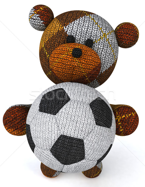 Nounours bébé football balle jouet cadeau [[stock_photo]] © julientromeur