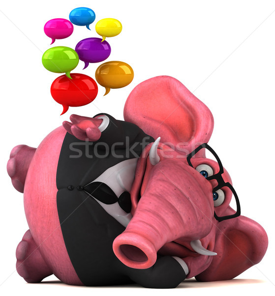 Pink elephant - 3D Illustration Stock photo © julientromeur