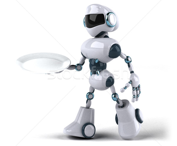 Stock foto: Roboter · Essen · Technologie · Retro · Zukunft · Essen