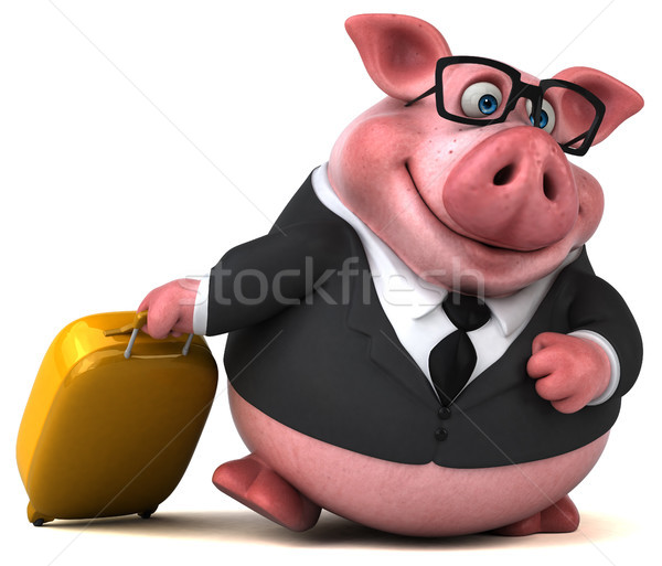 Amusement porc 3d illustration affaires costume grasse [[stock_photo]] © julientromeur