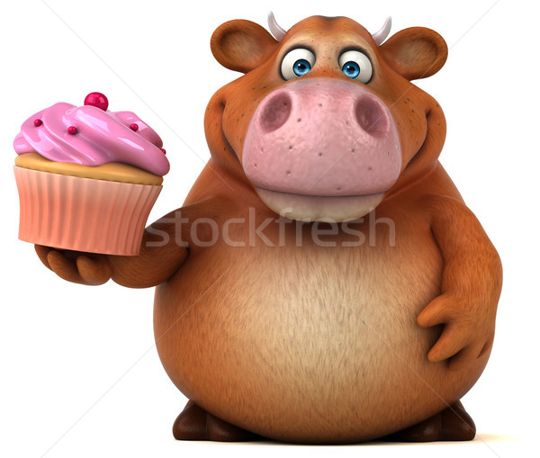 Fun cow - 3D Illustration Stock photo © julientromeur