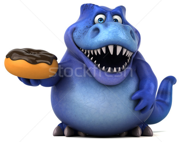 Leuk dinosaurus 3d illustration chocolade tanden dier Stockfoto © julientromeur